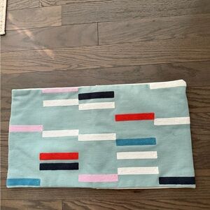 West Elm Red and Blue pillow cover Modern Geometric Accents